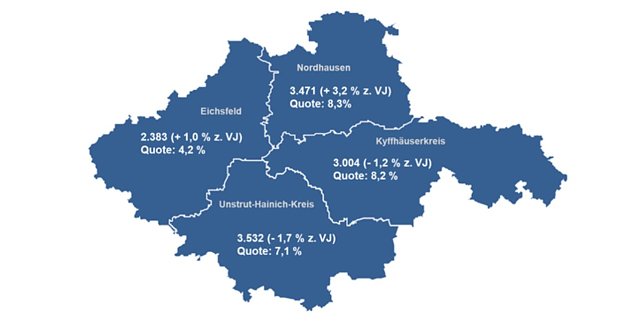 Bild: Nordth&uuml;ringer Arbeitsmarkt im Mai