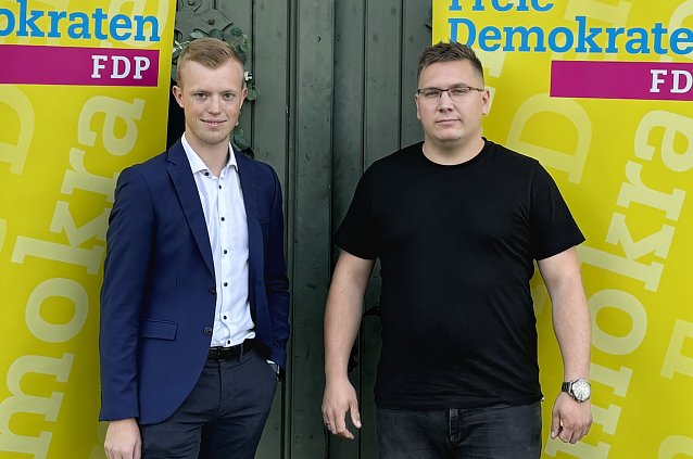 Bild: Dario Uhde und Yannek Bang treten f&uuml;r die Eichsfelder FDP an