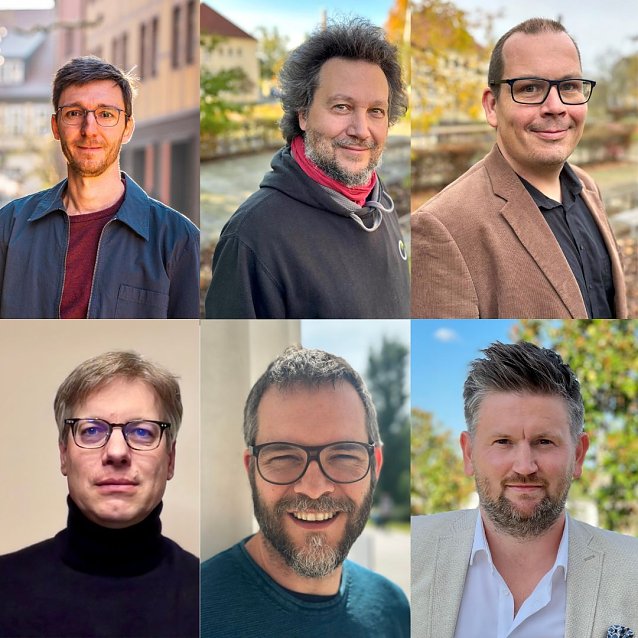Bild: v.l.: Dr.-Ing. Pascal Leibbrandt, Prof. Dr.-Ing. Viktor Wesselak, Prof. Dr.-Ing. Sebastian Voswinkel, Prof. Dr. Steffen D&ouml;rh&ouml;fer, Prof. Dr.-Ing. Robert Wudtke, Prof. Dr. Lutz G&ouml;cke