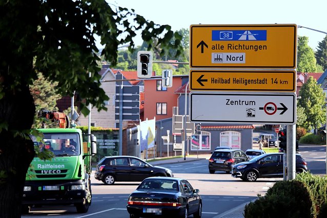 Bild: Die Hauptkreuzung in Leinefelde wird demn&auml;chst gesperrt