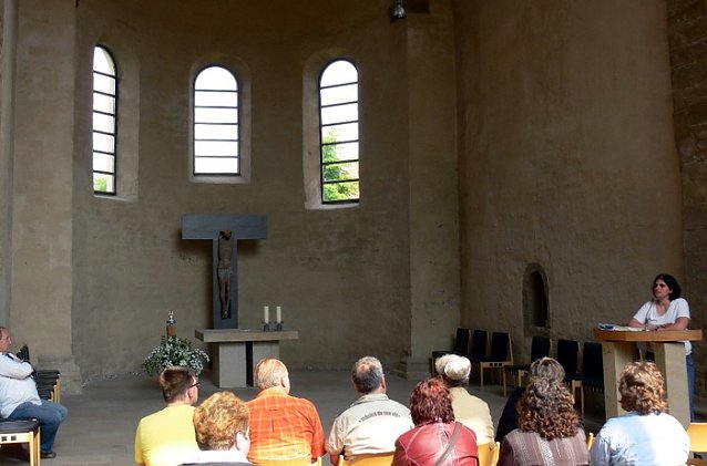 Bild: Viel Interessantes gab es &uuml;ber die Geschichte von Kloster und Kirche zu erfahren. 