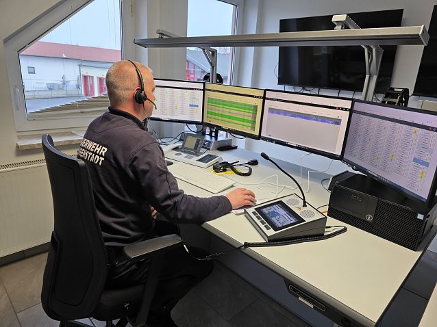 Bild: Blick in die Einsatzzentrale