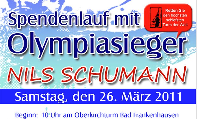 Spendenlauf Olympiasieger N. Schumann (Foto: Stadt Bad Frankenhausen) Spendenlauf Olympiasieger N. Schumann (Foto: Stadt Bad Frankenhausen)