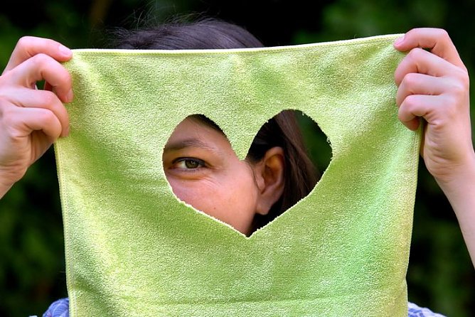 Lappen spenden (Foto: IG Bau) Lappen spenden (Foto: IG Bau)