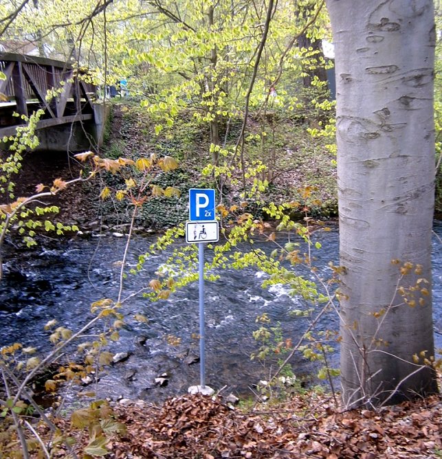 Parkschild (Foto: Diethard Ebert)