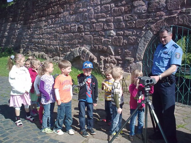 Pr&auml;ventive Messung am Felgentor (Foto: Thomas Fleischhauer)