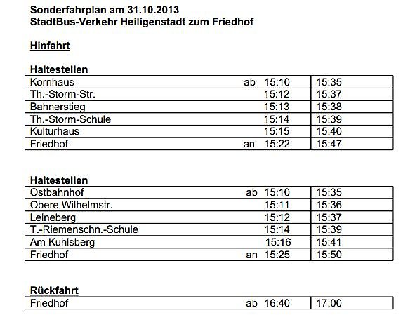 Busfahrplan (Foto: EW)