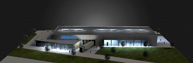 So wird das Werk II aussehen bei Nacht (Foto: Rainer Fritz, Ottobock) So wird das Werk II aussehen bei Nacht (Foto: Rainer Fritz, Ottobock)