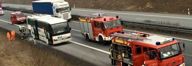 Blick auf die Autobahn (Foto: Feuerwehr Worbis)