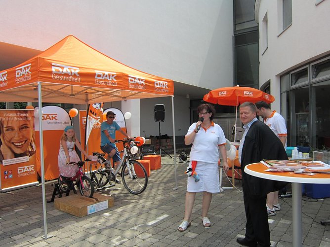 B&uuml;rgermeister Thomas Spielmann am Stand (Foto: DAK)