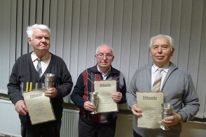 50 Jahre im ARION v. l. Dietmar Rodenstock, Manfred Schach u. Stephan Sendelbach (Foto: Werner Probst)