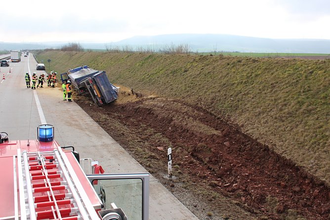 LKW umgekippt (Foto: Feuerwehr Heiligenstadt) LKW umgekippt (Foto: Feuerwehr Heiligenstadt)