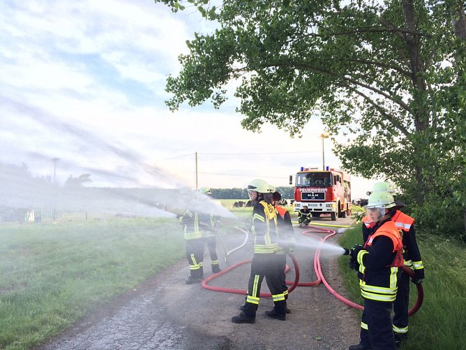 Grundausbildung L&ouml;scheinsatz (Foto: Feuerwehr Heiligenstadt)