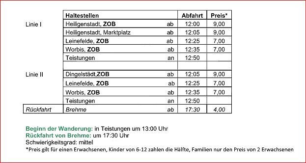 Fahrplan (Foto: HVE)