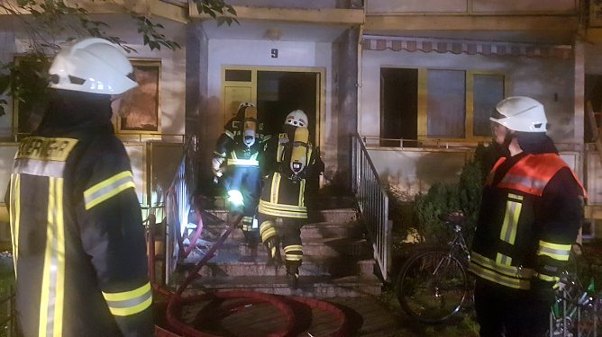 Einsatz in der H&auml;ndelstra&szlig;e (Foto: Feuerwehr Leinefelde)