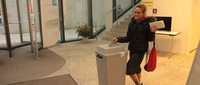 Eine der letzten Stimmen in Nordhausen abgegeben (Foto: nnz)