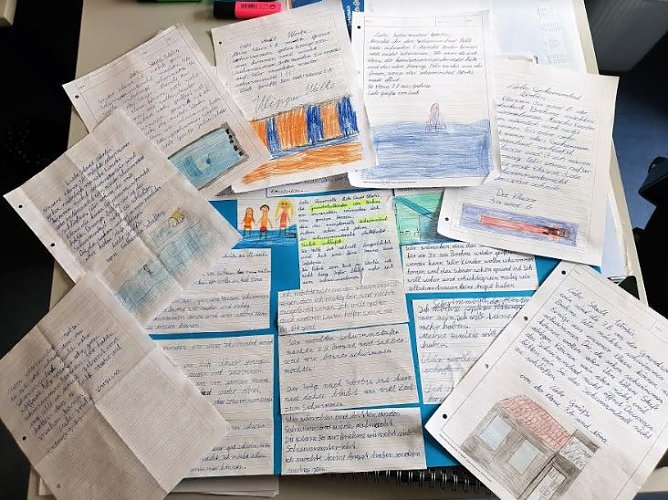 Schreiben der Kinder (Foto: Simone Haase)