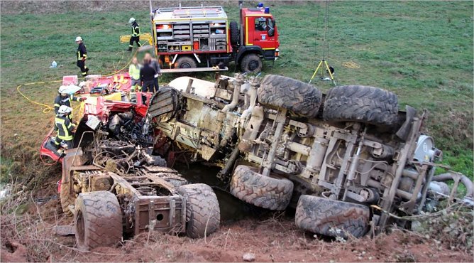 Schwerer Unfall (Foto: Feuerwehr Heiligenstadt)