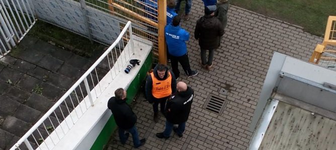 Auch Wacker-Pr&auml;sident Kleofas ist im Leipziger Stadion (Foto: Ch. Greiner)