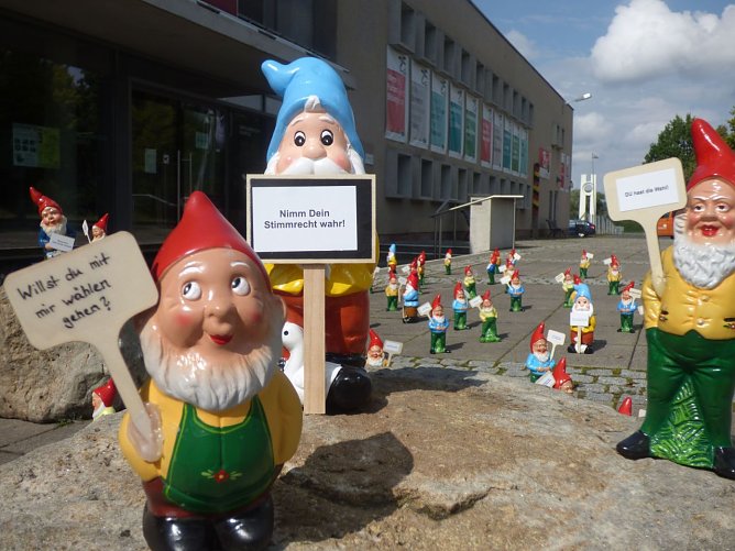 Kunstinstallation zur Bundestagswahl (Foto: Grenzlandmuseum Eichsfeld)