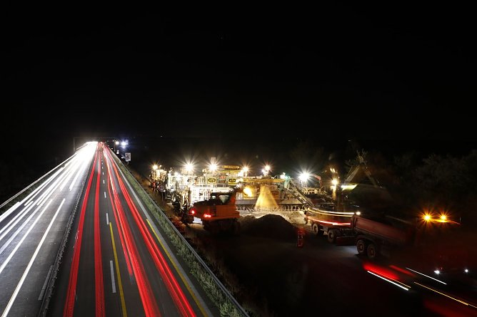 Nachtbaustelle A 9 (Foto: Autobahn GmbH)
