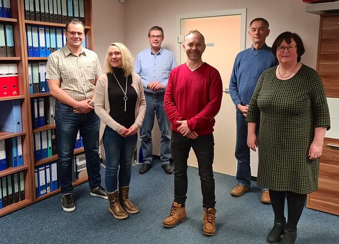 v.l.n.r. (vordere Reihe): David Breitenstein, Martina Breitenstein, Richard R&ouml;mer, Christina Tasch MdL (hintere Reihe): B&uuml;rgermeister Andreas Fernkorn, Bernhard Wedekind  (Foto: CDU Eichsfeld )