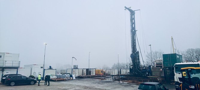 Probebohrung im Ohmgebirge (Foto: agl) Probebohrung im Ohmgebirge (Foto: agl)