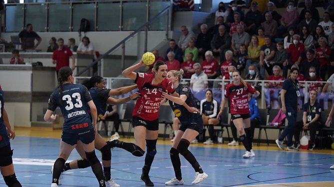 Wichtiger Sieg gegen Neckarsulm (Foto: Alex M&uuml;hlbach/THC)