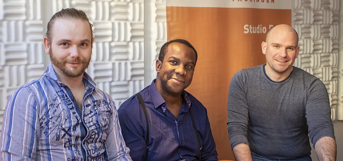 Die Fellas im Studio der LandesWelle Th&uuml;ringen  (Foto: E. Wiegand)