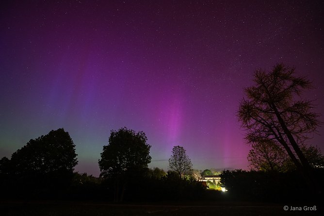 Polarlichter über Sondershausen (Foto: Jana Groß) Polarlichter über Sondershausen (Foto: Jana Groß)