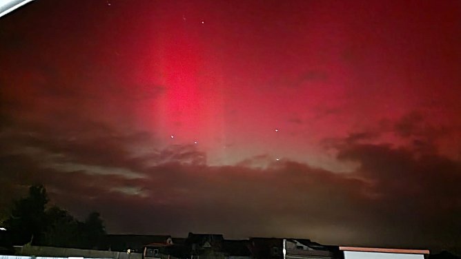 Polarlichter im Eichsfeld (Foto: J.Retzek)