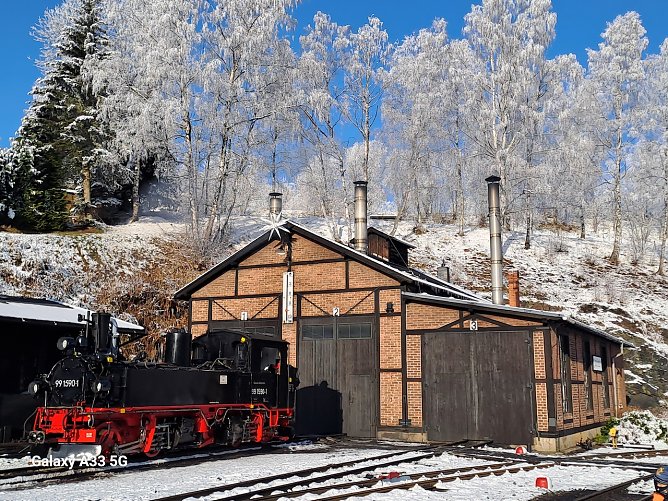 Pressnitztalbahn - Heizhaus in Jöhstadt (Foto: L.Alert) Pressnitztalbahn - Heizhaus in Jöhstadt (Foto: L.Alert)