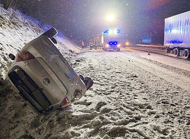 Unfall auf der A38 (Foto: S.Dietzel)
