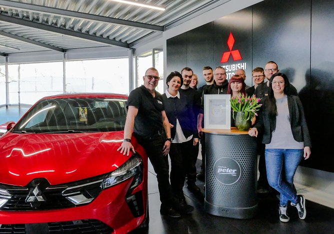 Das Mitsubishi-Team der Peter-Gruppe (Foto: AHP)