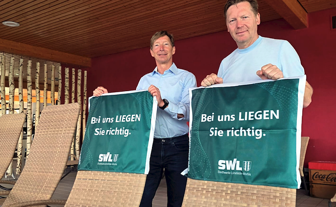 Die Stadtwerke spendieren dem Leinebad neue Liegehussen (Foto: Stadt Leinefelde-Worbis)