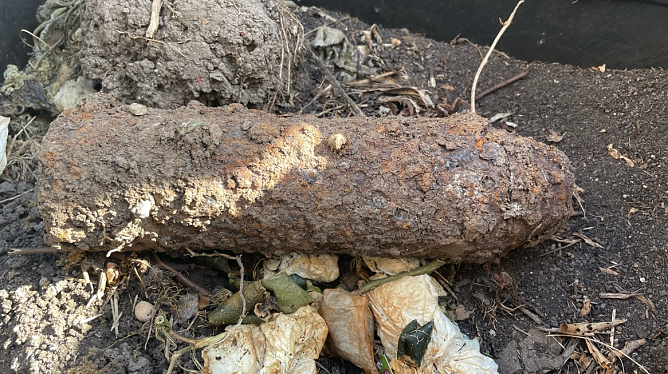 Geborgener Blindgänger (Foto: LPI) Geborgener Blindgänger (Foto: LPI)