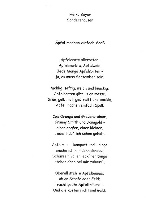 Apfelgeschichte (Foto: Heiko Beyer ) Apfelgeschichte (Foto: Heiko Beyer )