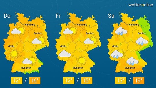 Deutschlandwetter (Foto: Wetteronline)