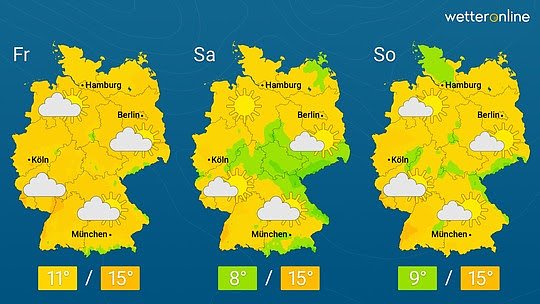 Deutschlandwetter (Foto: Wetteronline)