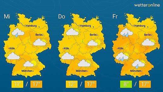 Wetterkarte (Foto: WetterOnline)