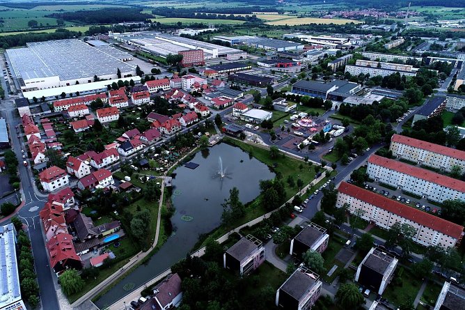 Blick auf Leinefelde von oben.  (Foto: Ren&eacute; Wei&szlig;bach)