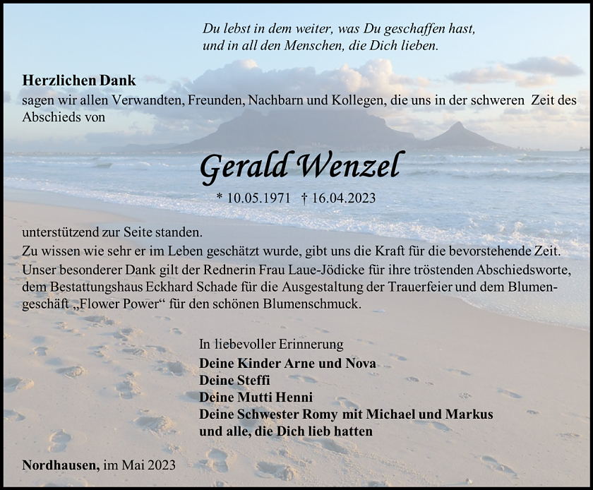 Danksagung (Foto: Schade)