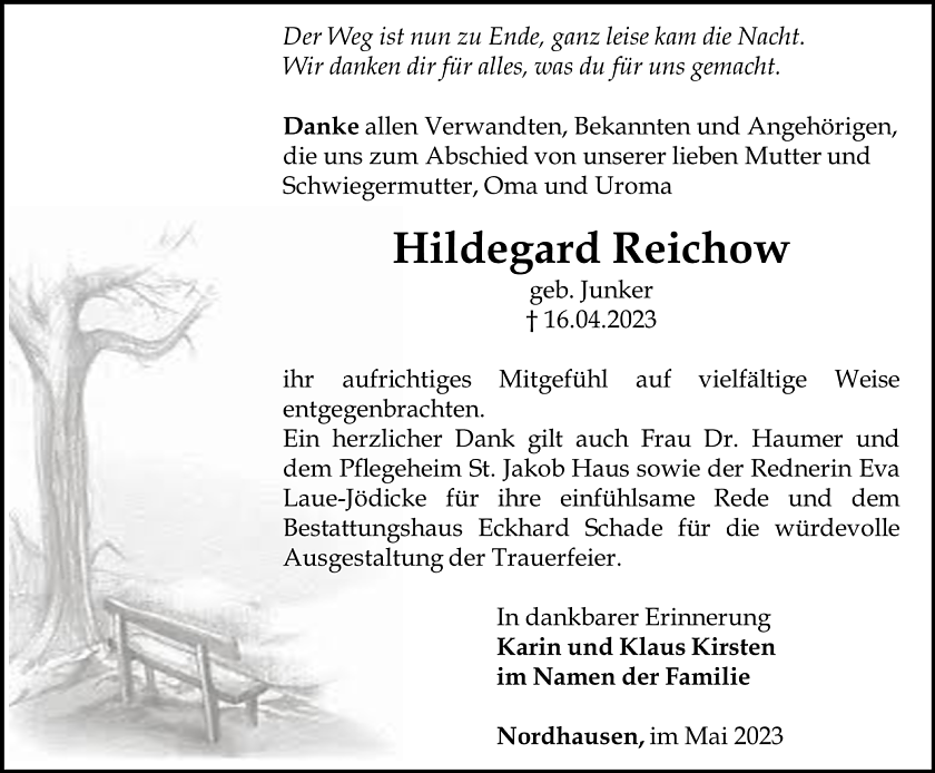 Danksagung (Foto: Schade)