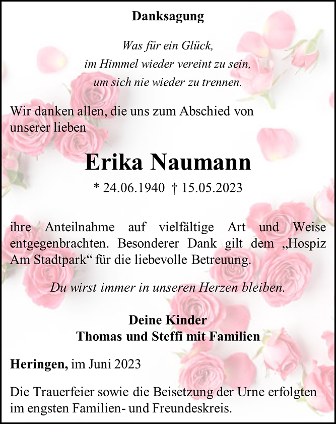 Danksagung (Foto: Schade)