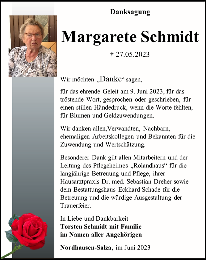 Danksagung (Foto: Schade)