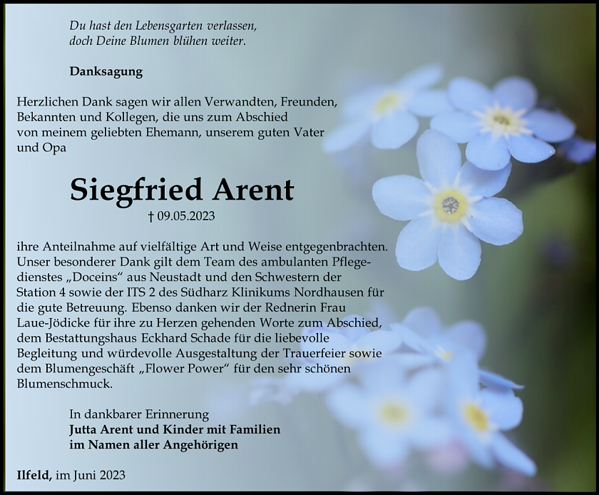 Danksagung (Foto: Schade)