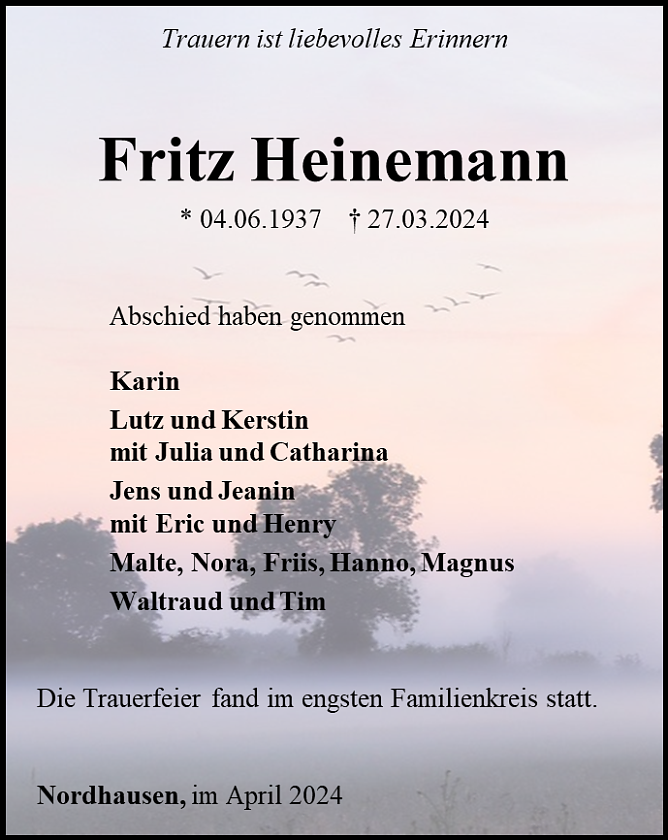 Todesanzeige (Foto: Schade)