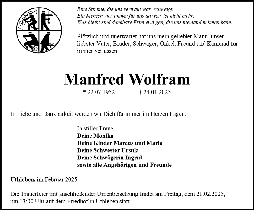 Traueranzeige (Foto: Bestattungshaus Schade)