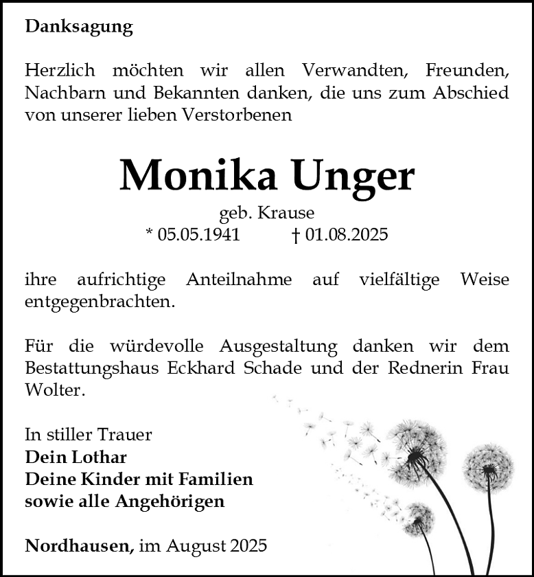 Danksagung (Foto: Schade)