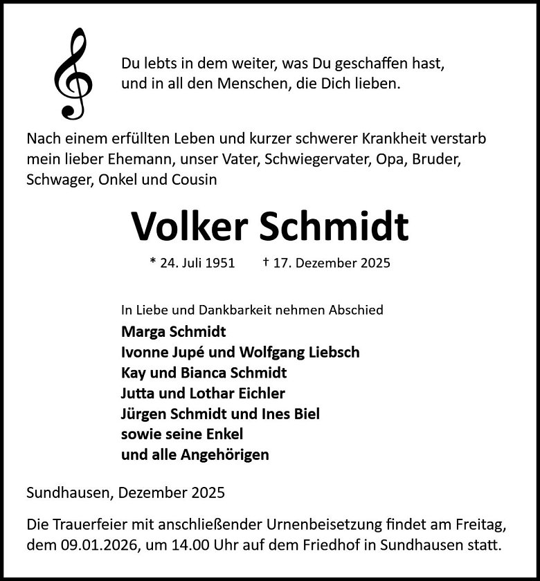 Traueranzeige (Foto: Bestattung Baumgarten)